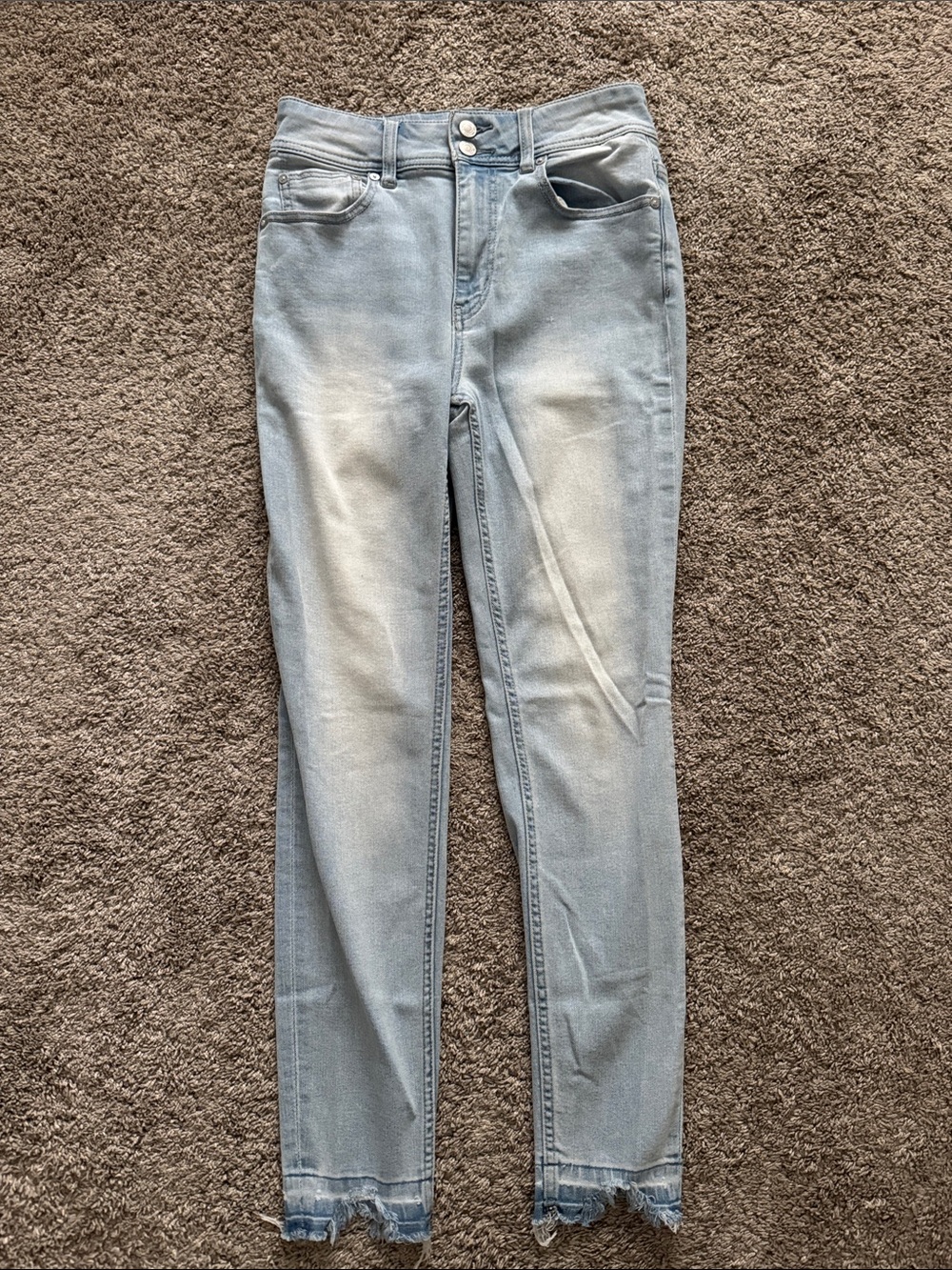 We The Free Light Blue Skinny Jeans Free People Size 28 Frayed